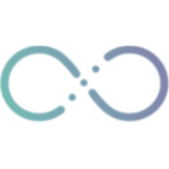 Infinity symbol in gradient blue hues