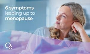 Woman reflecting on symptoms of menopause