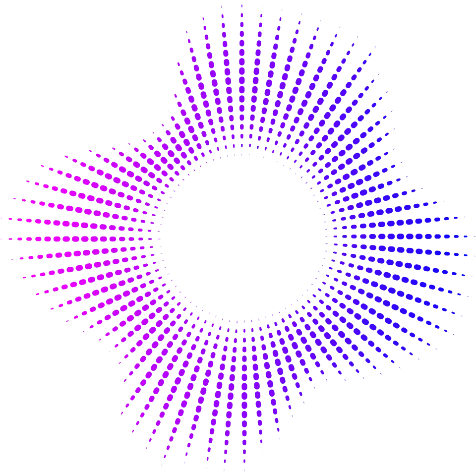 Colorful radial pixel gradient design