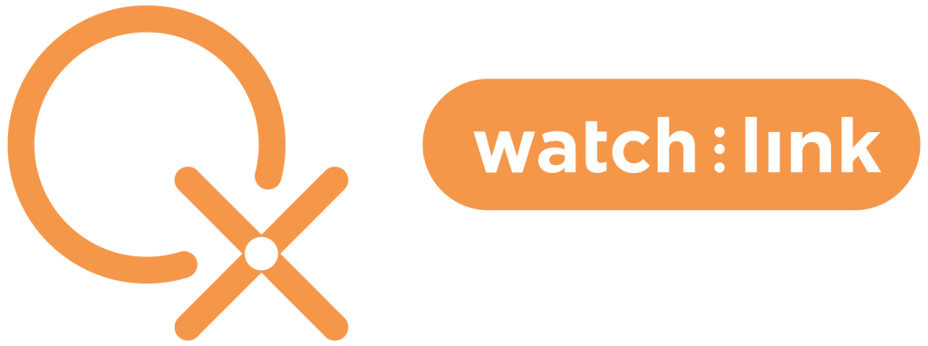 Watchlink logo with stylized Q and orange text